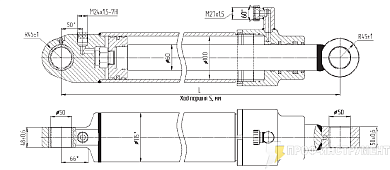 Гидроцилиндр МС100/60х500-3(4).22.2(830)